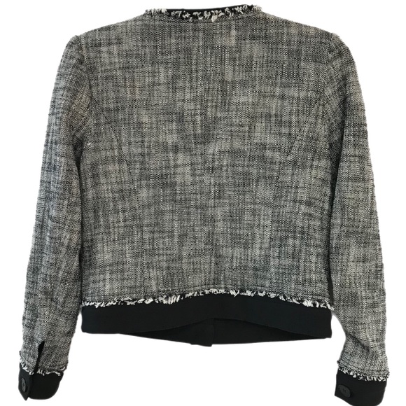 Rachel Roy Black & Gray Tweed Jacket - Picture 2 of 8